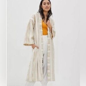 Anthropologie Boho Long Jacket Cardigan